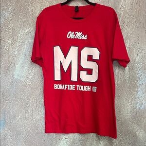 Ole Miss Red Men's Short Sleeve T-Shirt